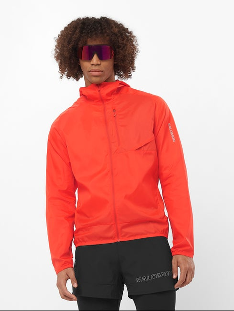 BONATTI CROSS WIND Men's Wind Jacket Hoodie CHERRY TOMATO