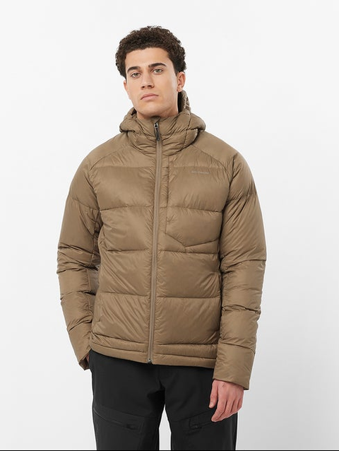 OUTLINE DOWN Men's Hooded Down Jacket SHITAKE