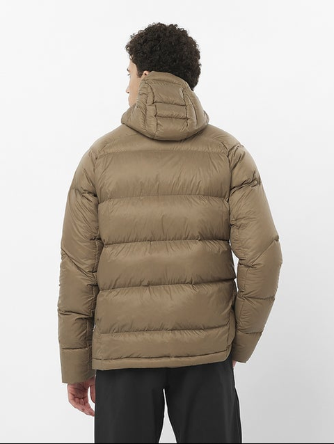 OUTLINE DOWN Men's Hooded Down Jacket SHITAKE