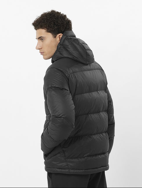 OUTLINE DOWN Men's Hooded Down Jacket DEEP BLACK