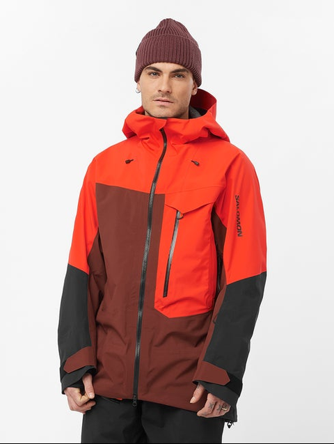 MOON PATROL GORE-TEX Men's Shell Jacket CHERRY TOMATO / RUM RAISIN / DEEP BLACK