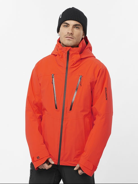 BRILLIANT Men's Insulated Hooded Jacket CHERRY TOMATO