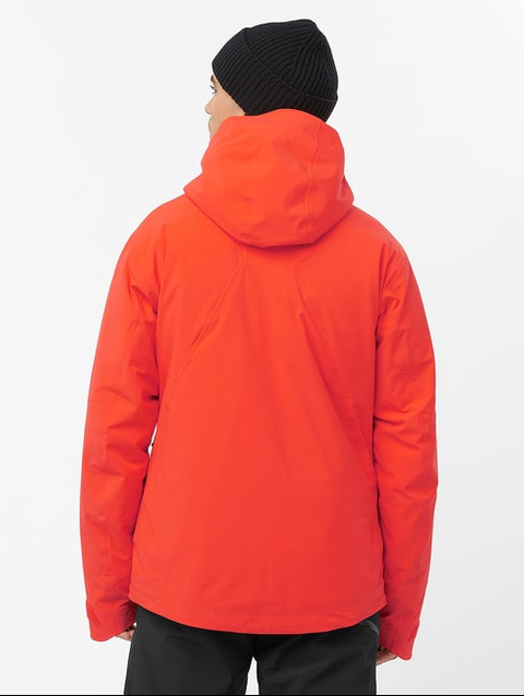 BRILLIANT Men's Insulated Hooded Jacket CHERRY TOMATO