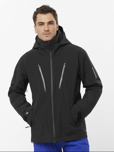 BRILLIANT Men's Insulated Hooded Jacket DEEP BLACK