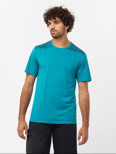 OUTLINE Men's Short Sleeve T-Shirt DEEP DIVE / Tahitian Tide