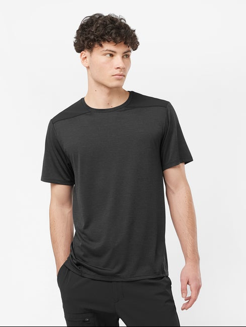 OUTLINE Men's Short Sleeve T-Shirt DEEP BLACK