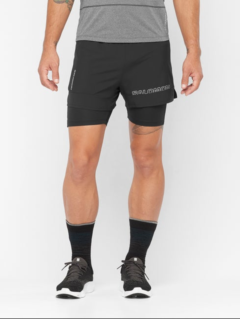 CROSS 2IN1 Men's Shorts DEEP BLACK