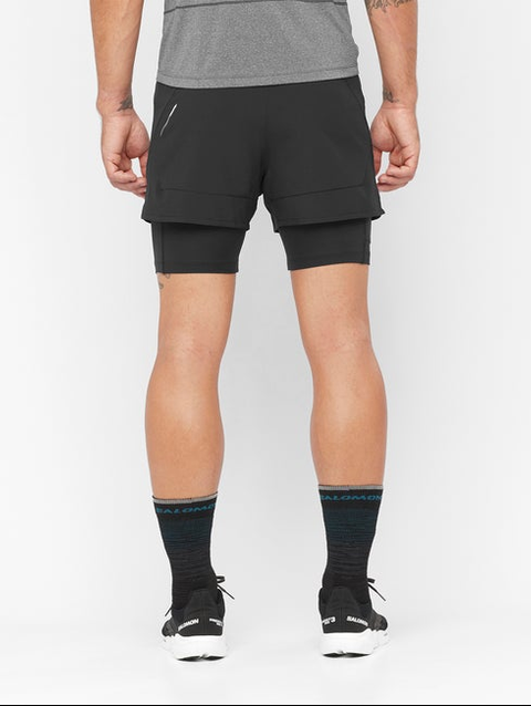 CROSS 2IN1 Men's Shorts DEEP BLACK