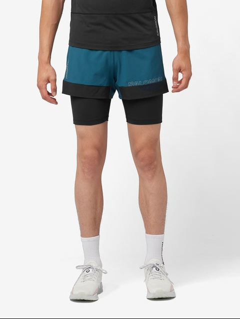 CROSS 2IN1 Men's Shorts DEEP DIVE / DEEP BLACK