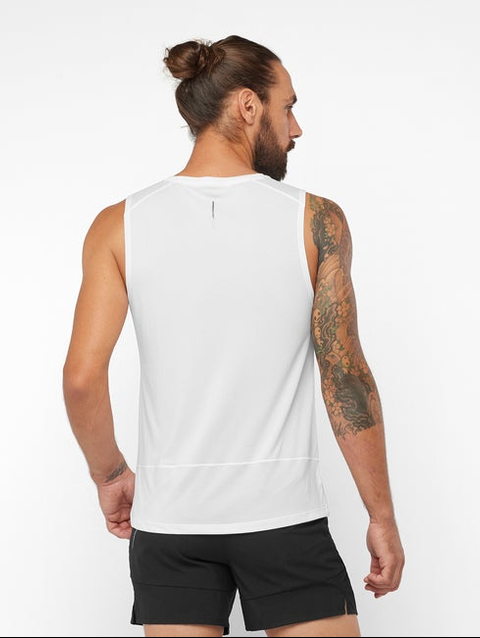 CROSS RUN Men's Tank WHITE