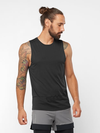 CROSS RUN Men's Tank DEEP BLACK