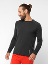 SENSE AERO SEAMLESS Men's Long Sleeve T-Shirt DEEP BLACK