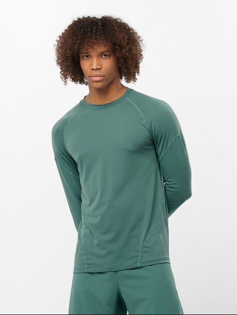 CROSS RUN Men's Long Sleeve T-Shirt North Atlantic