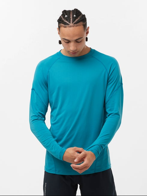 CROSS RUN Men's Long Sleeve T-Shirt Tahitian Tide