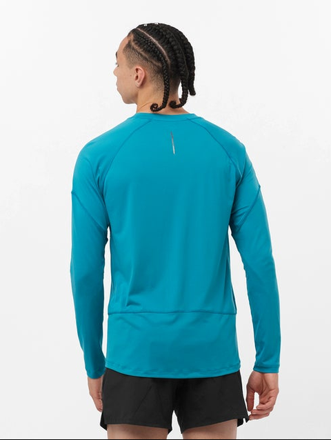 CROSS RUN Men's Long Sleeve T-Shirt Tahitian Tide