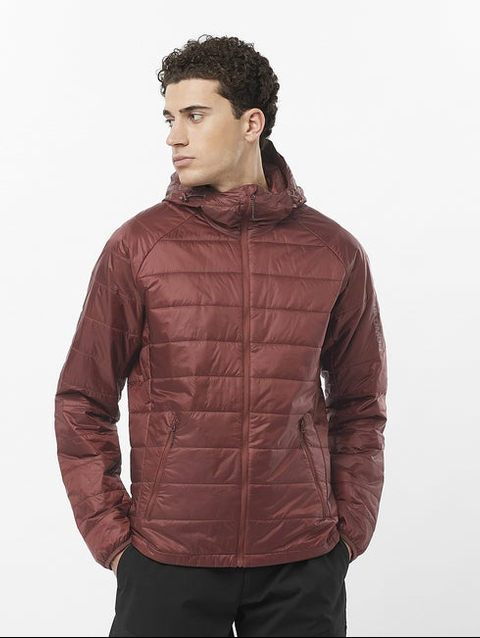 OUTLINE Men's Insulated Hooded Jacket RUM RAISIN