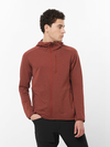 ESSENTIAL LIGHTWARM Men's Midlayer Jacket with hood RUM RAISIN