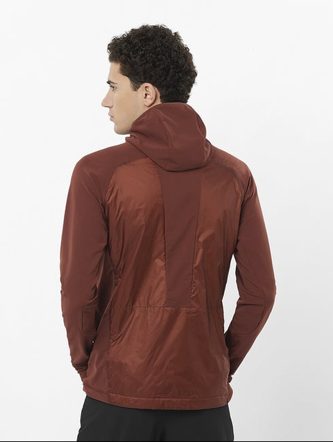 ELIXIR HYBRID Men's Insulated Hooded Jacket RUM RAISIN