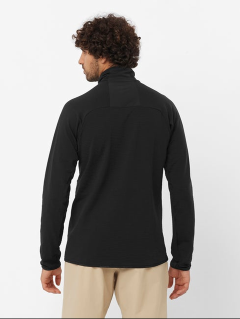 ESSENTIAL LIGHTWARM Men's Half Zip Midlayer DEEP BLACK