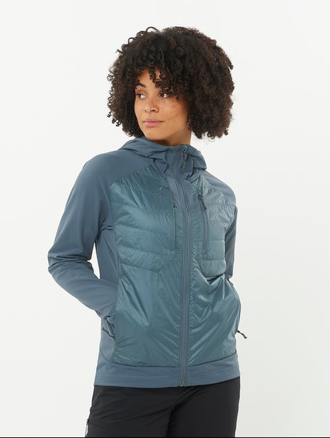 ELIXIR HYBRID Women's Insulated Hooded Jacket Midnight Navy