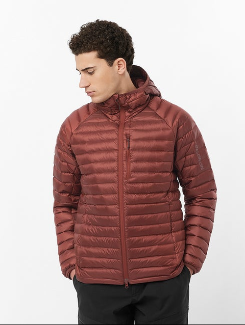 ELIXIR MICRO DOWN Men's Hooded Down Jacket RUM RAISIN