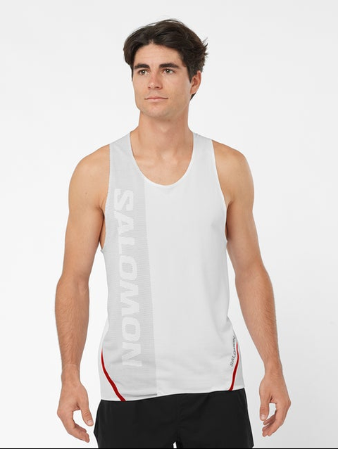 S/LAB SPEED Men's Tank WHITE / DEEP BLACK