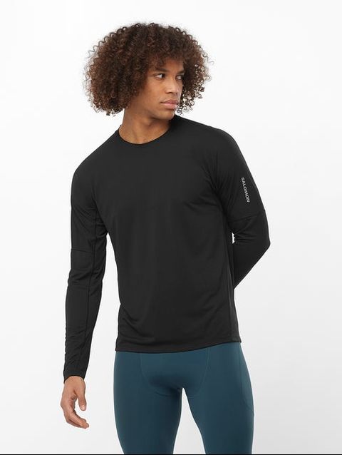 SENSE AERO Men's Long Sleeve T-Shirt DEEP BLACK