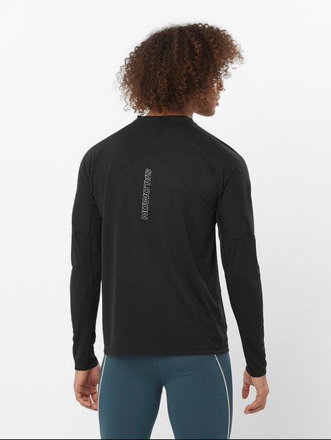 SENSE AERO Men's Long Sleeve T-Shirt DEEP BLACK