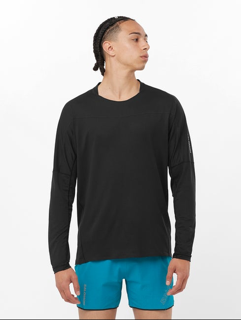 SENSE AERO Men's Long Sleeve T-Shirt DEEP BLACK