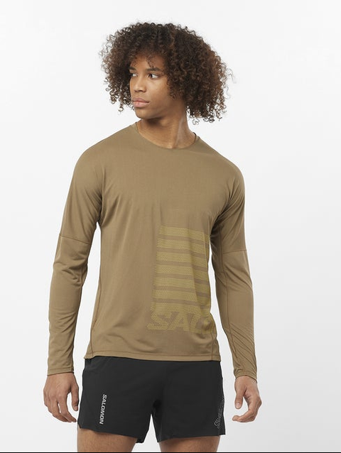 SENSE AERO GRAPHIC Men's Long Sleeve T-Shirt SHITAKE / Sulphur Spring