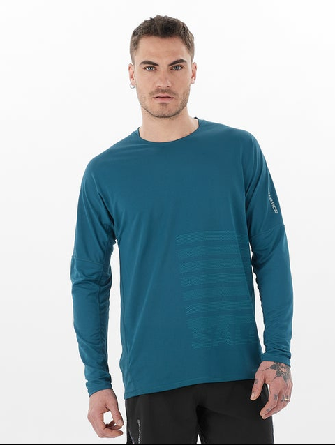 SENSE AERO GRAPHIC Men's Long Sleeve T-Shirt DEEP DIVE / Tahitian Tide