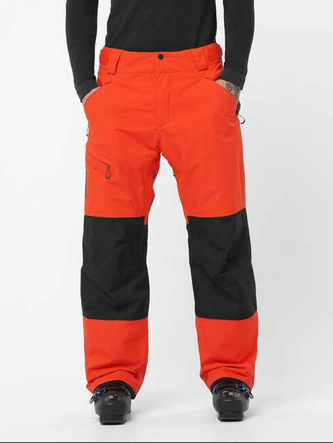 TRANSFER PUFF Men’s Ski Pants CHERRY TOMATO / DEEP BLACK