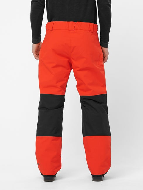 TRANSFER PUFF Men’s Ski Pants CHERRY TOMATO / DEEP BLACK