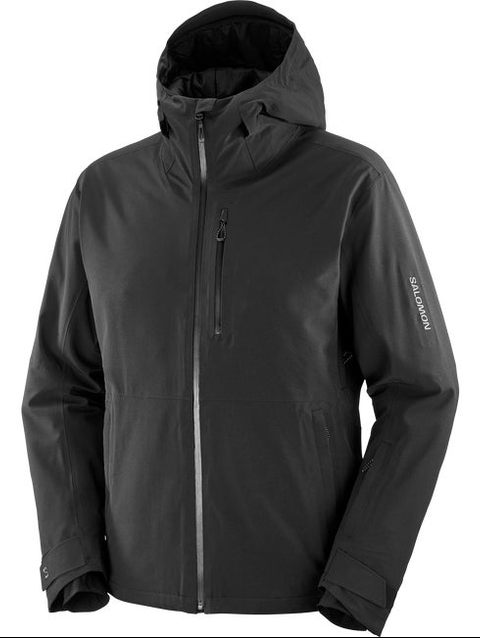 HIGHLAND Men's Insulated Hooded Jacket DEEP BLACK