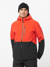 HIGHLAND Men's Insulated Hooded Jacket CHERRY TOMATO / DEEP BLACK