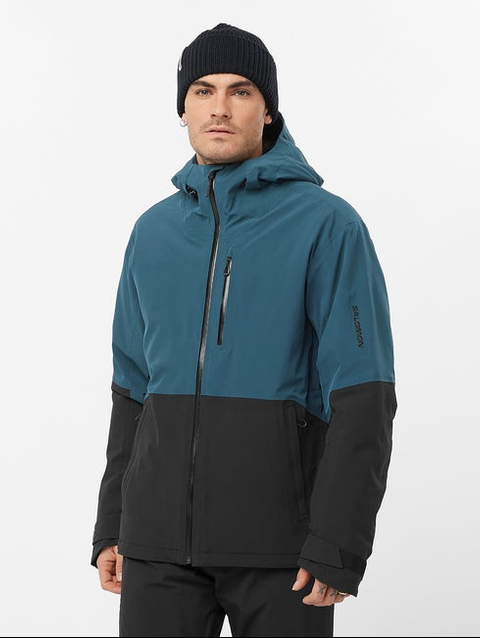 HIGHLAND Men's Insulated Hooded Jacket Midnight Navy / DEEP BLACK