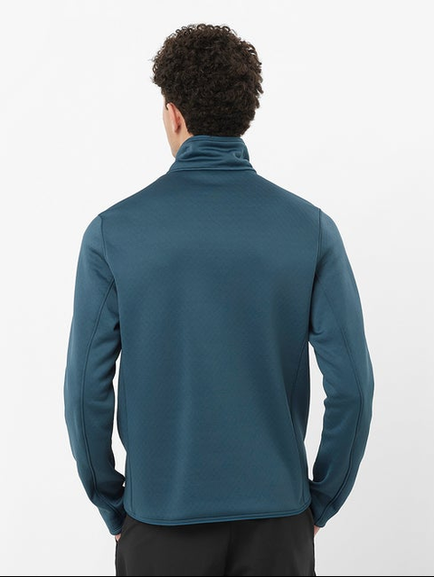 OUTLINE WARM Men's Half Zip Midlayer Midnight Navy