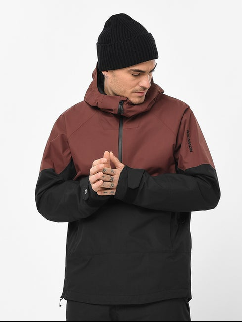 TRANSFER ANORAK Men's Anorak RUM RAISIN / DEEP BLACK