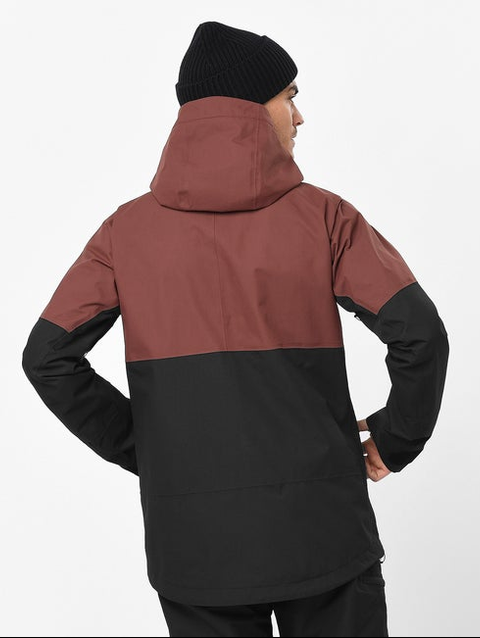 TRANSFER ANORAK Men's Anorak RUM RAISIN / DEEP BLACK