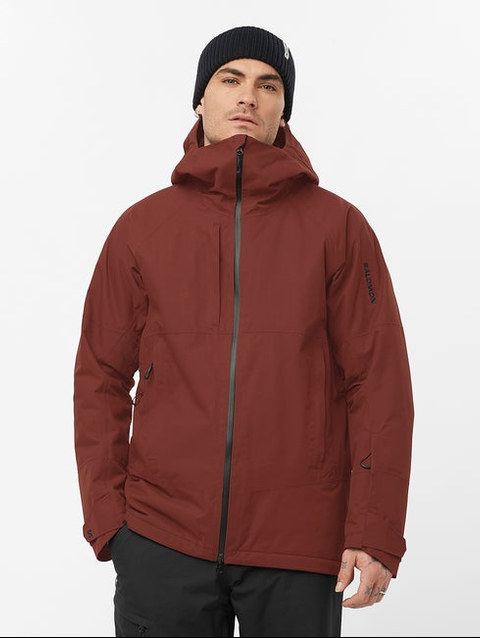 TRANSFER PUFF Men's Insulated Hooded Jacket RUM RAISIN