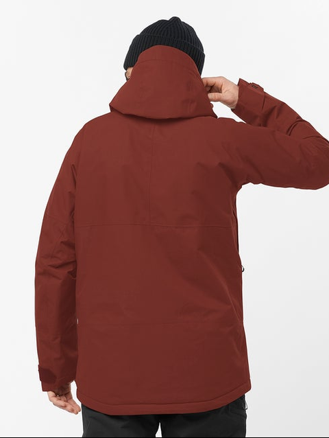 TRANSFER PUFF Men's Insulated Hooded Jacket RUM RAISIN