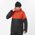 TRANSFER PUFF Men's Insulated Hooded Jacket CHERRY TOMATO / DEEP BLACK