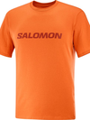 SALOMON LOGO PERFORMANCE Men's Short Sleeve T-Shirt BURNT OCHRE