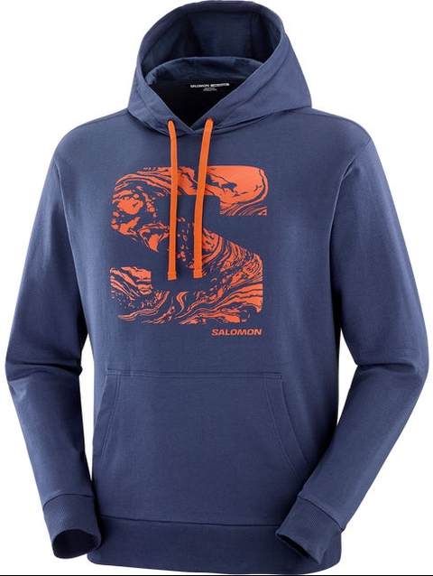 SALOMON S FILL PERFORMANCE Men's Hooded Sweatshirt Navy Iris