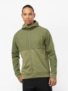 RUNLIFE Men's Midlayer Jacket with hood DEEP LICHEN GREEN