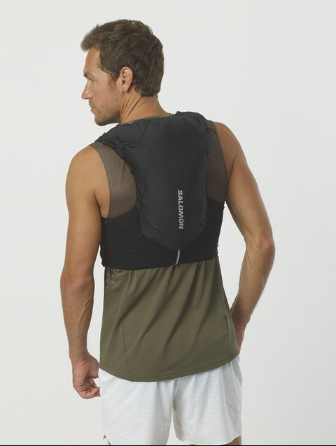 ADV SKIN 12 Unisex Running Vest with flasks included BLACK