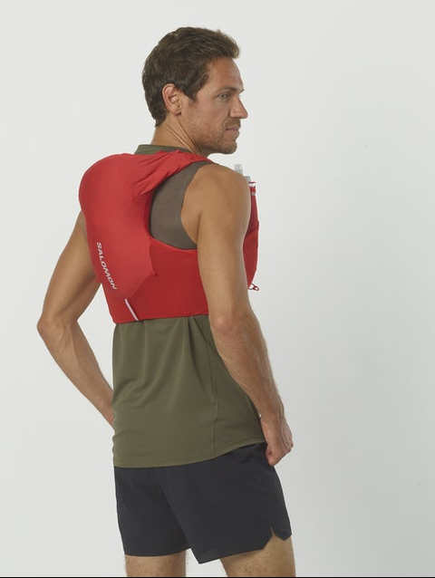 ADV SKIN 5 Unisex Running Vest with flasks included GOJI BERRY / EBONY