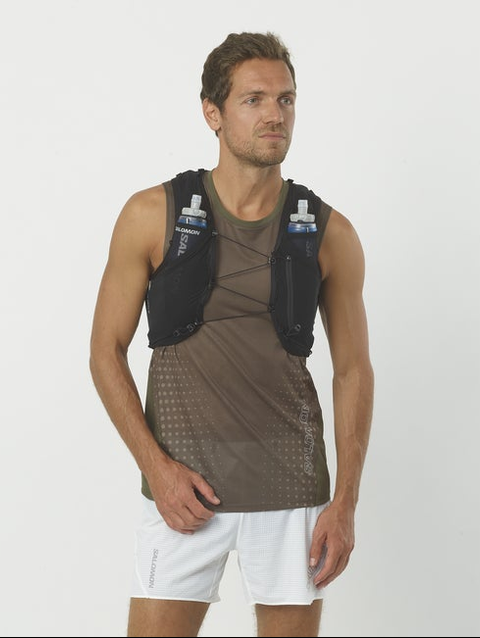 ADV SKIN 5 Unisex Running Vest with flasks included BLACK / EBONY