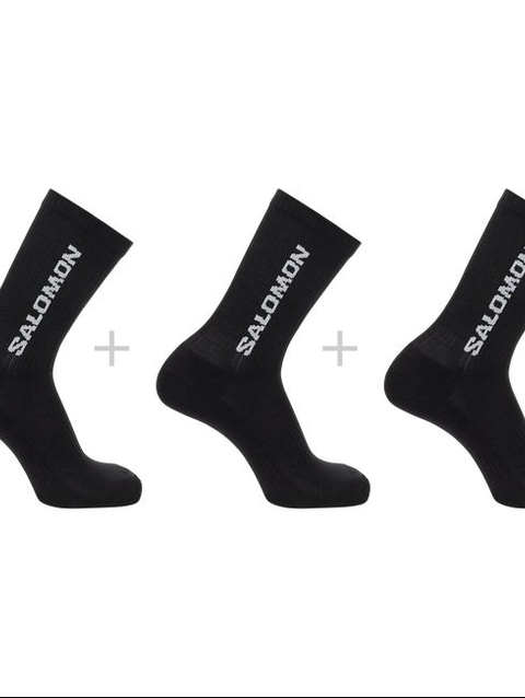 EVERYDAY CREW 3-PACK Unisex Socks BLACK