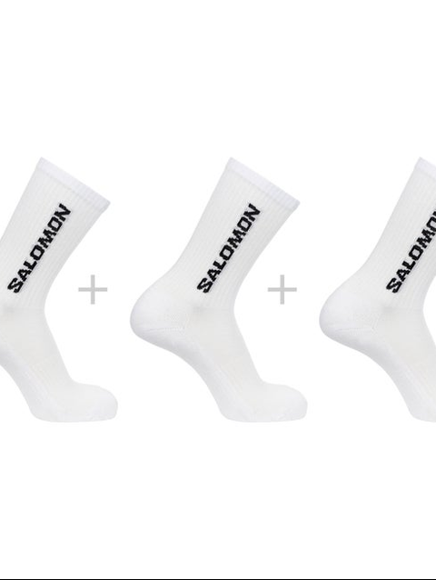 EVERYDAY CREW 3-PACK Unisex Socks WHITE